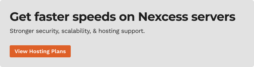View Nexcess web hosting plans