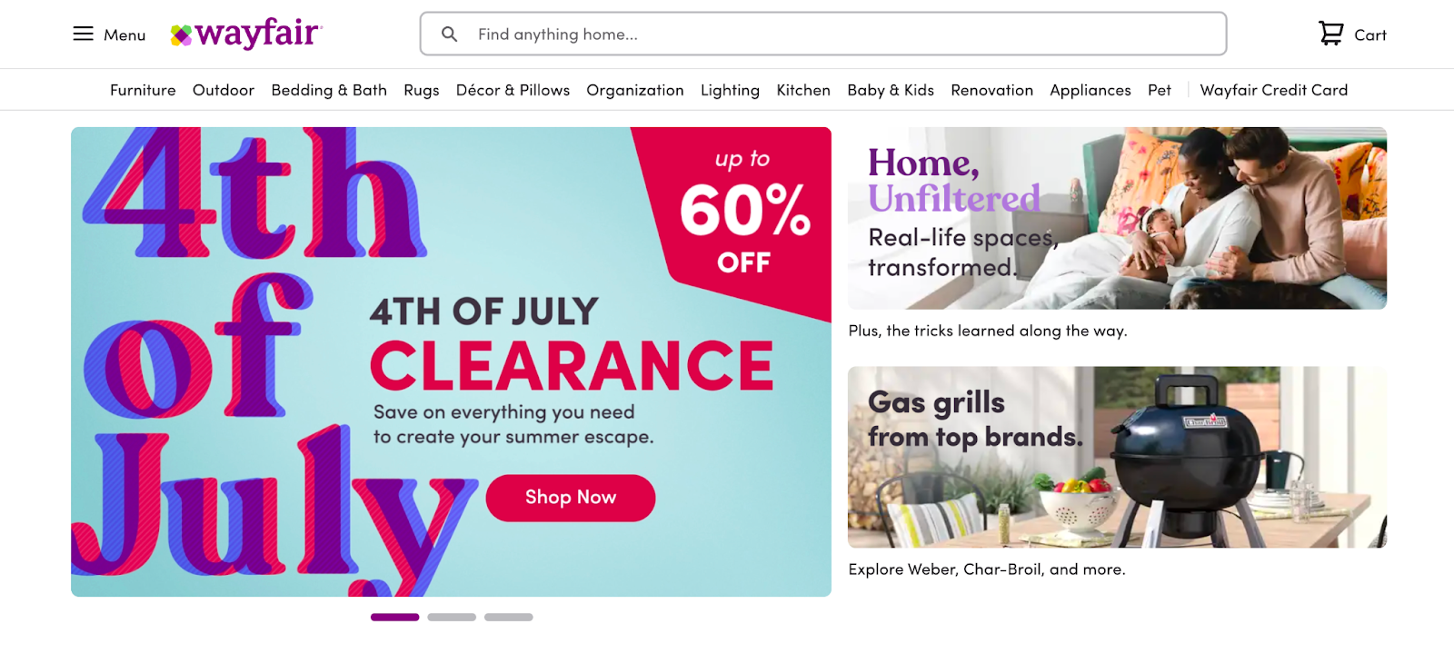 Top ecommerce sites: Wayfair