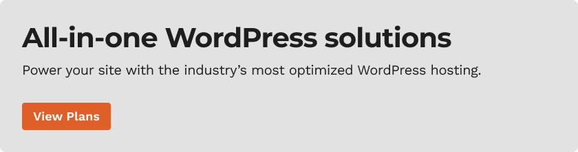 Optimized WordPress Hosting