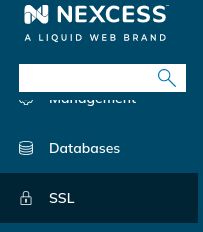 Select the SSL option on the left side menu.