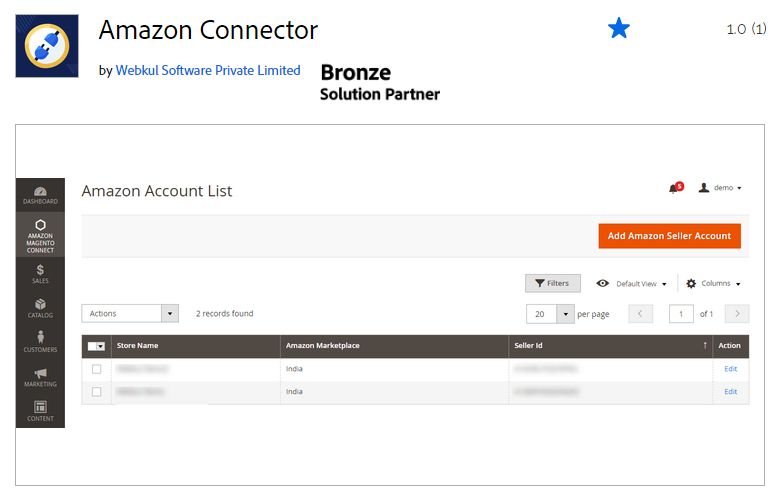 Amazon Connector by Webkul is the best Magento Amazon integration extension for round-the-clock technical support.