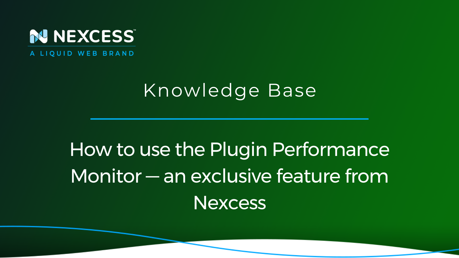 How to use the Plugin Performance Monitor — an exclusive feature from Nexcess