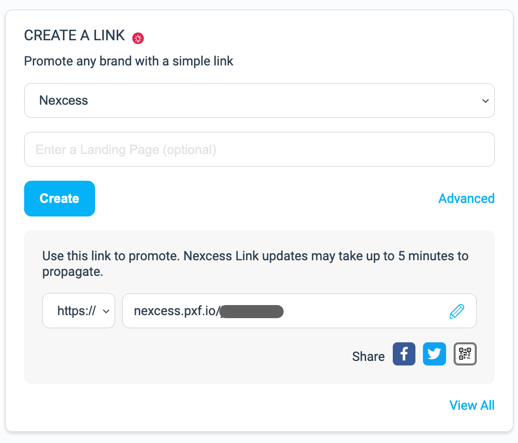 Create an affiliate link