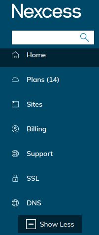 The menu items listed below can be found on the left side of your Nexcess client portal. You can learn more about the specifics of your plan or plans, including the DNS zone and SSL information, once you log in to the Nexcess Client Portal.