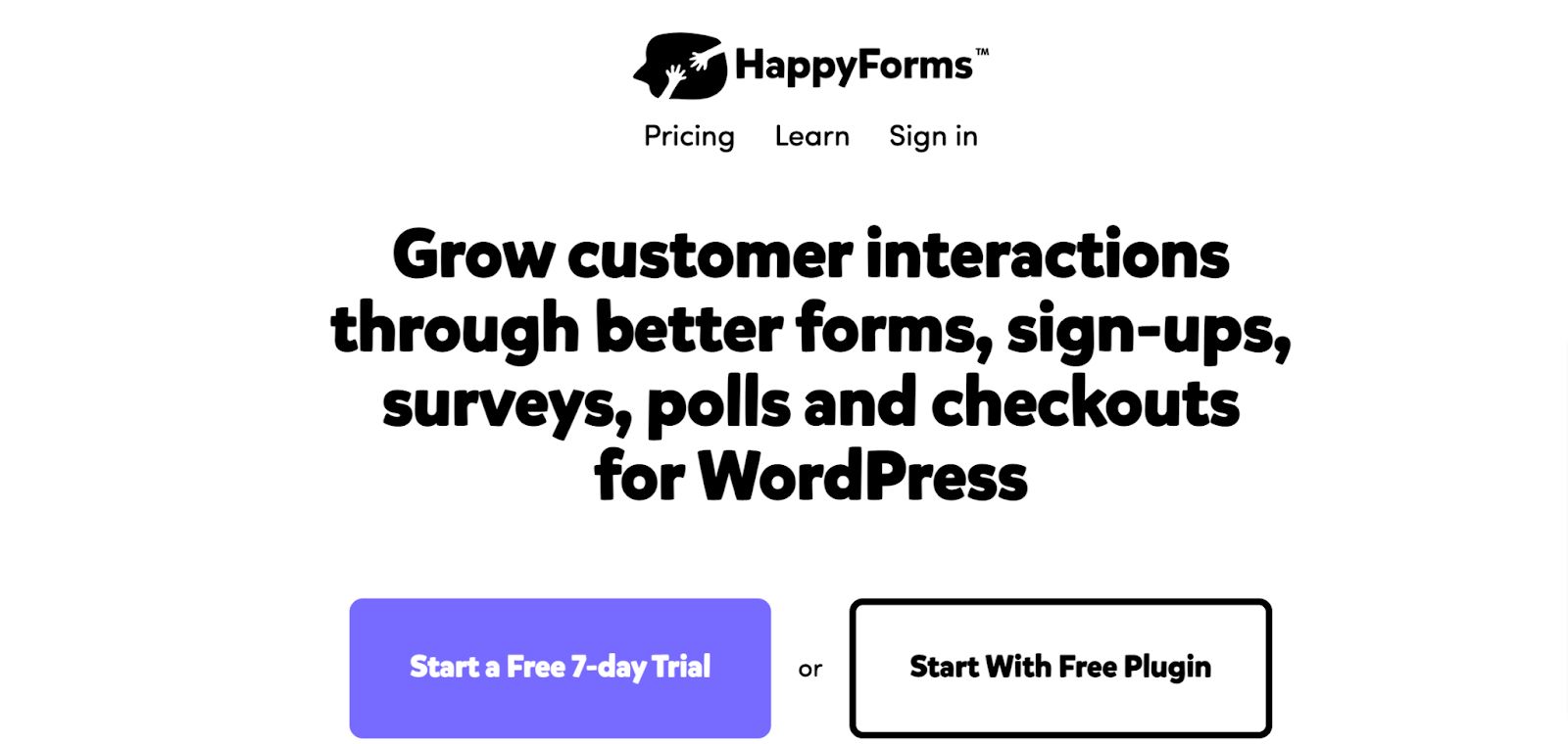 HappyForms homepage