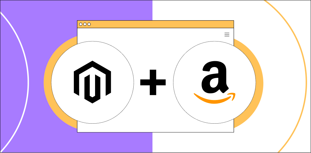 Magento and Amazon logo in a web browser window