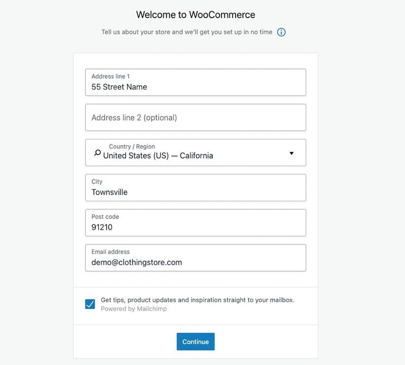 Using the Setup Wizard in WooCommerce.