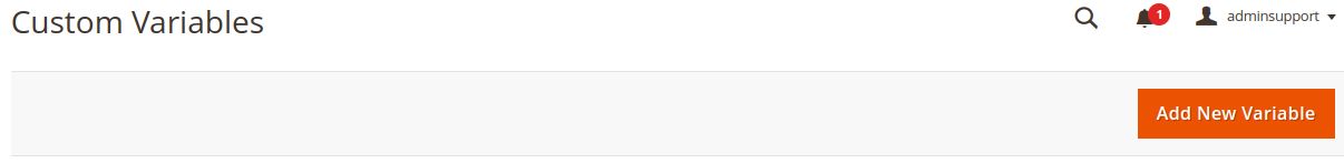 Go to System > Other Settings > Custom Variables and click Add New Variable.