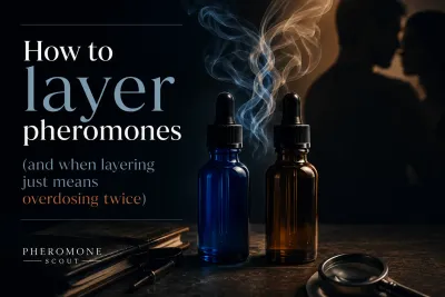how to layer pheromones with two pheromone bottles side by side