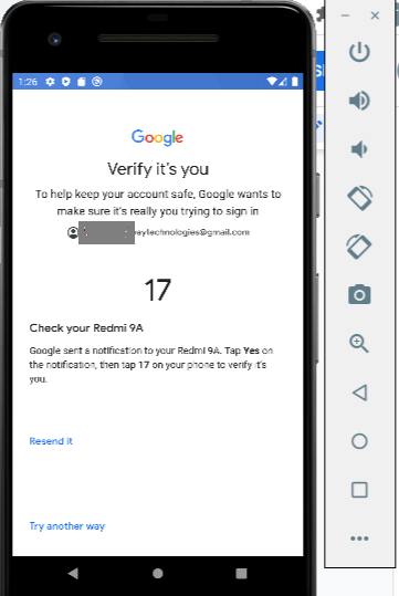 Google gmail account verification