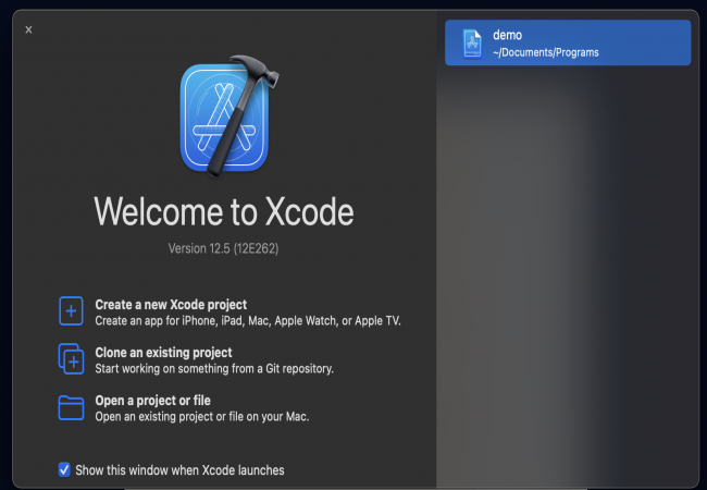 Create New Xcode Project image