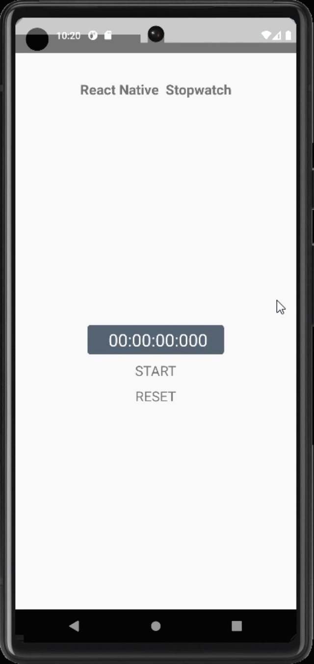 React native stopwatch