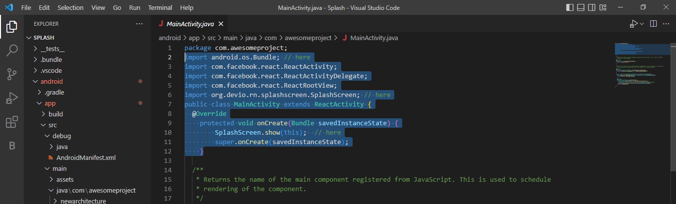 MainActivity.java file