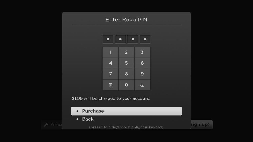 enter your roku pin image