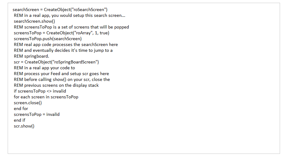 Closing screens to avoid flicker image