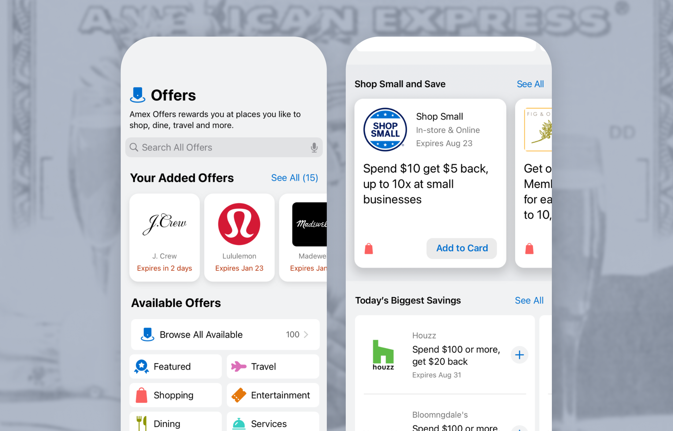 American Express offers mobile app thumbnail