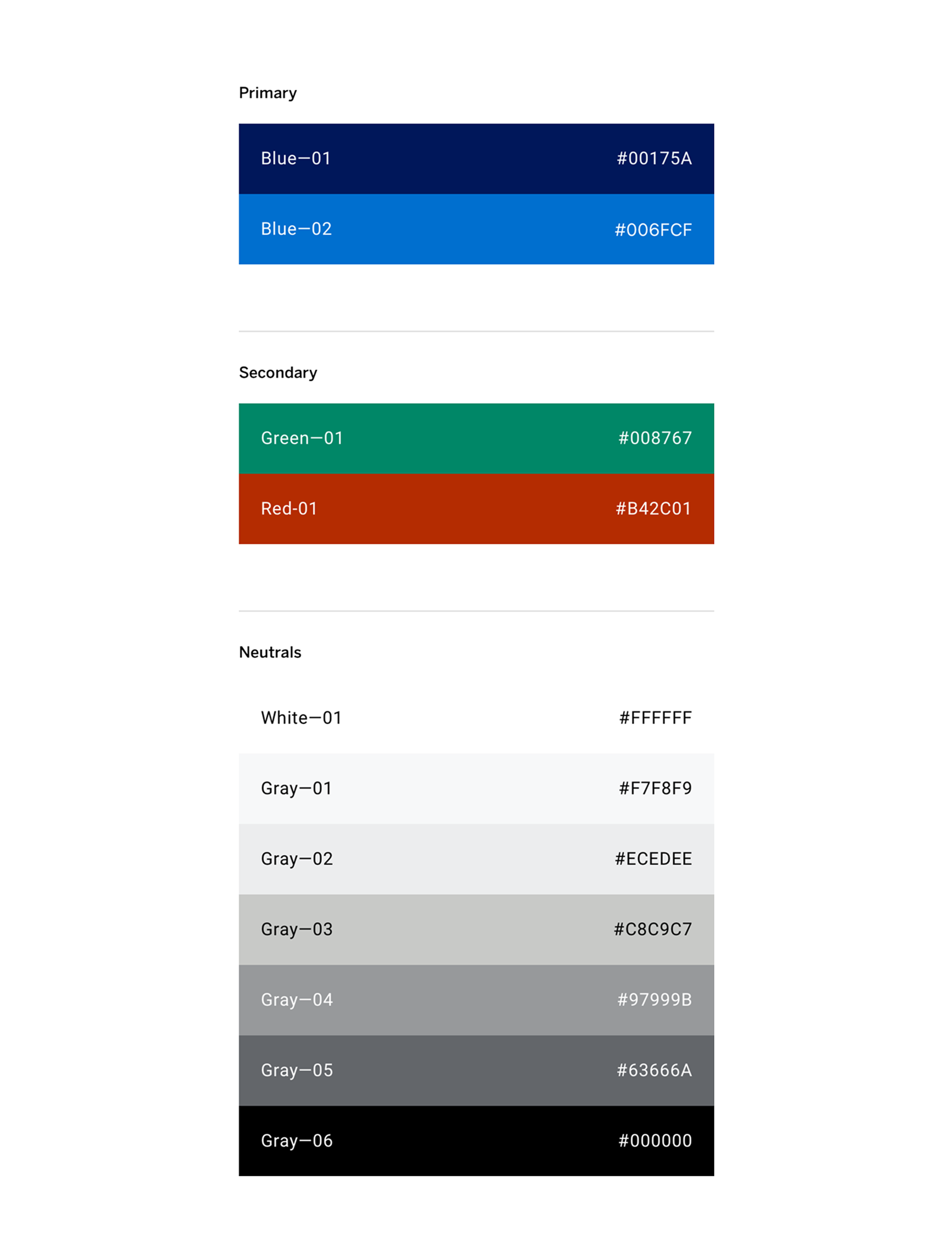Original American Express mobile app color palette