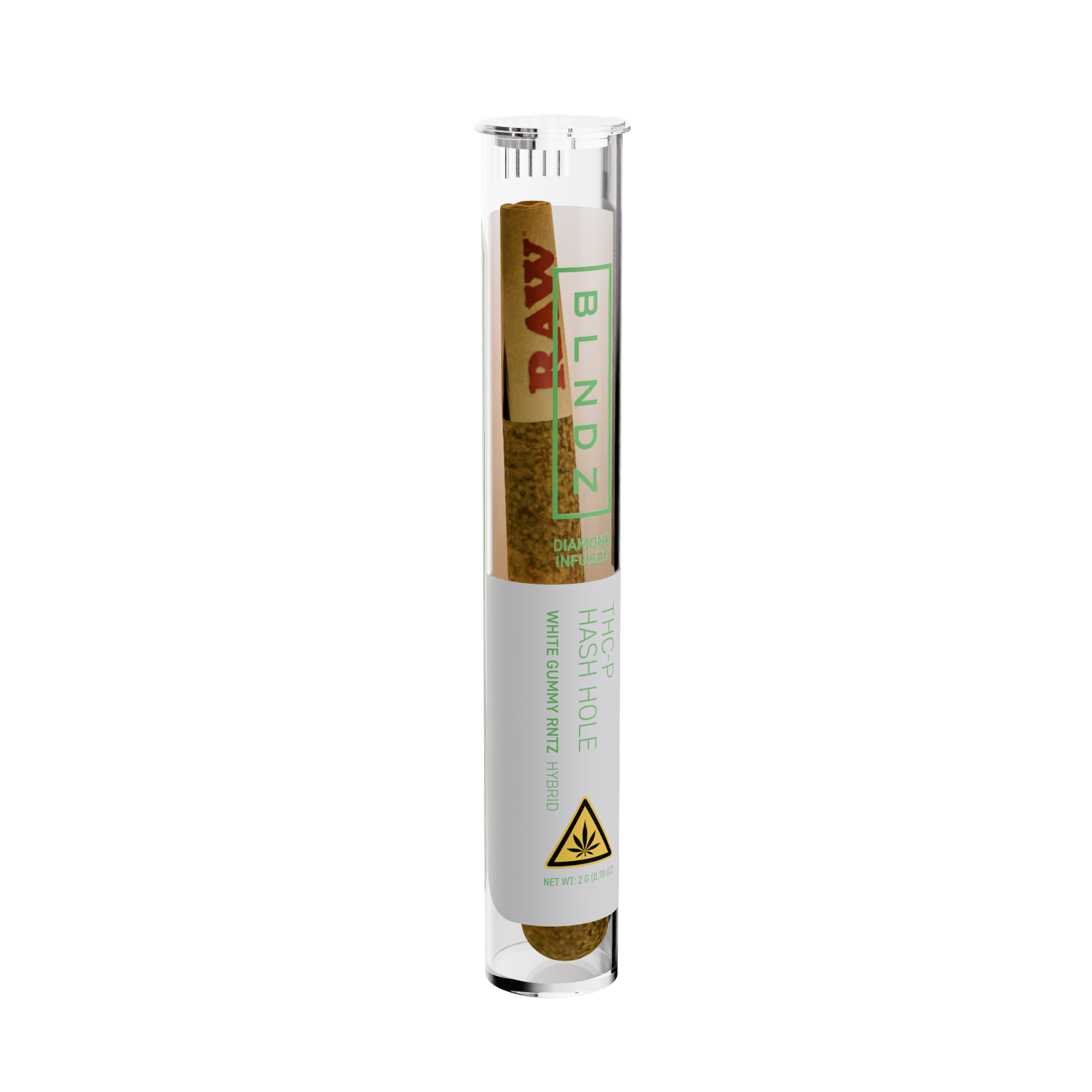 White Gummy Rntz individual — left view