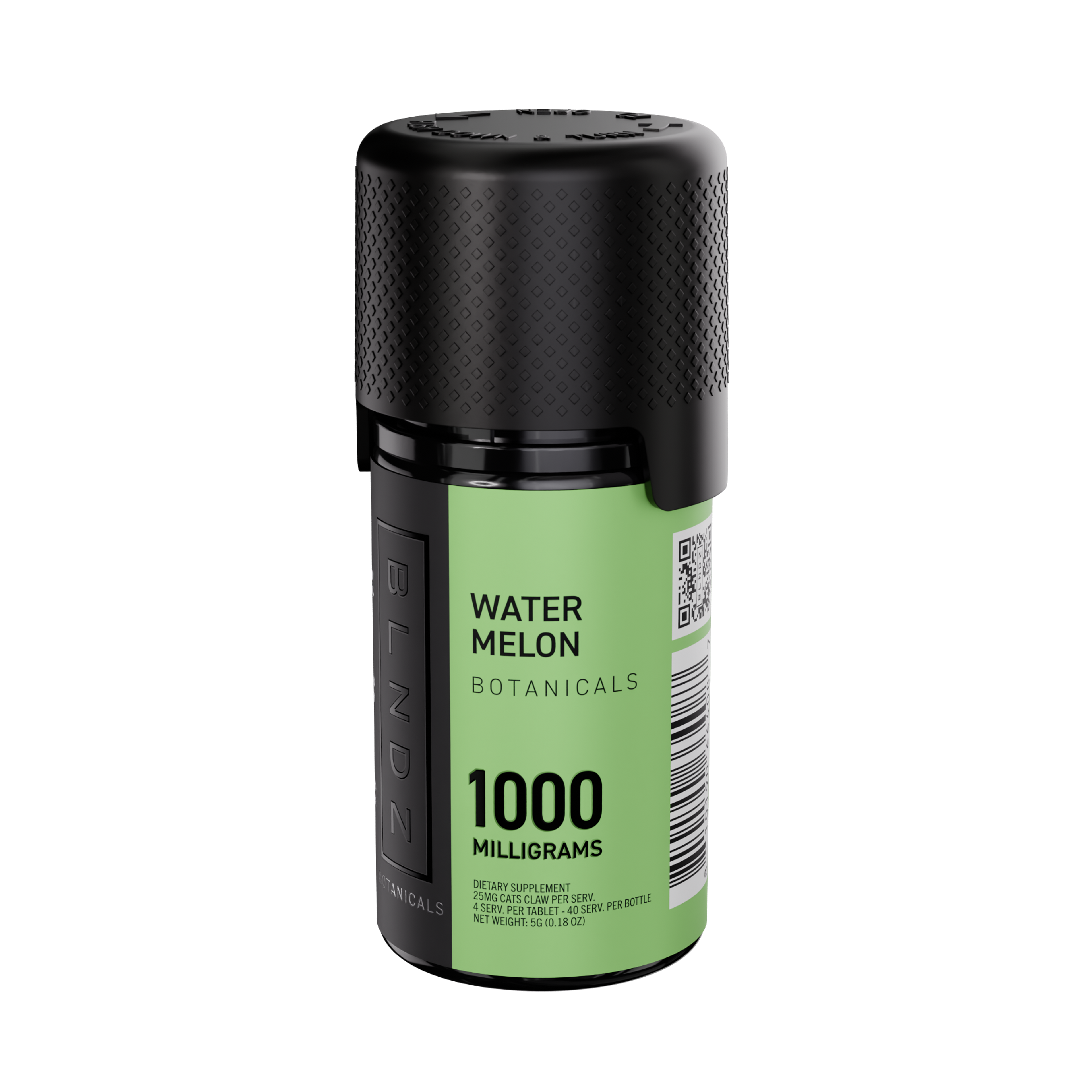 BLNDZ Botanicals 100MG Cats Claw Pill Bottle — Watermelon Right Angle
