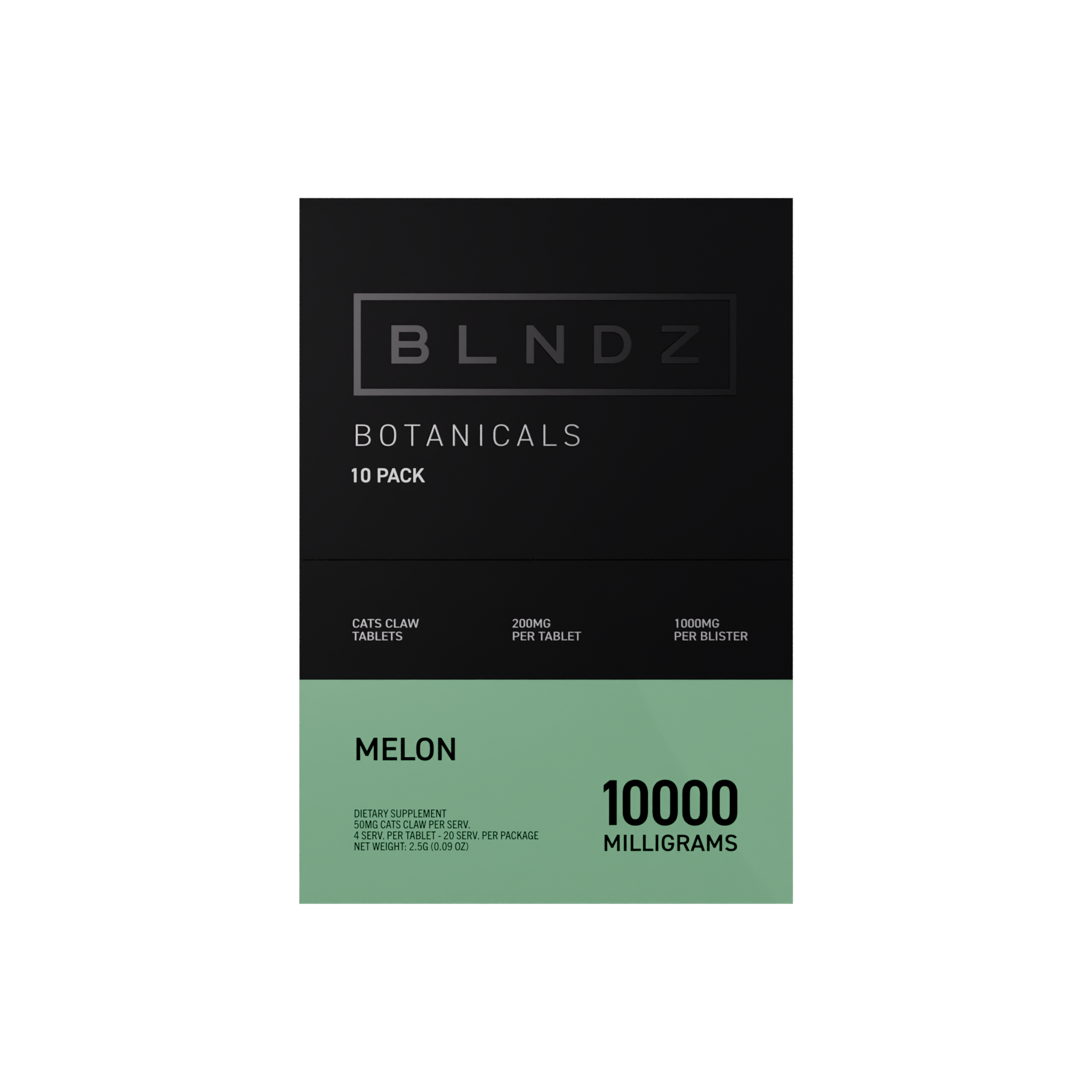 BLNDZ Botanicals 200MG Cats Claw Blister — Melon CDU-3 Front-Facing Shot