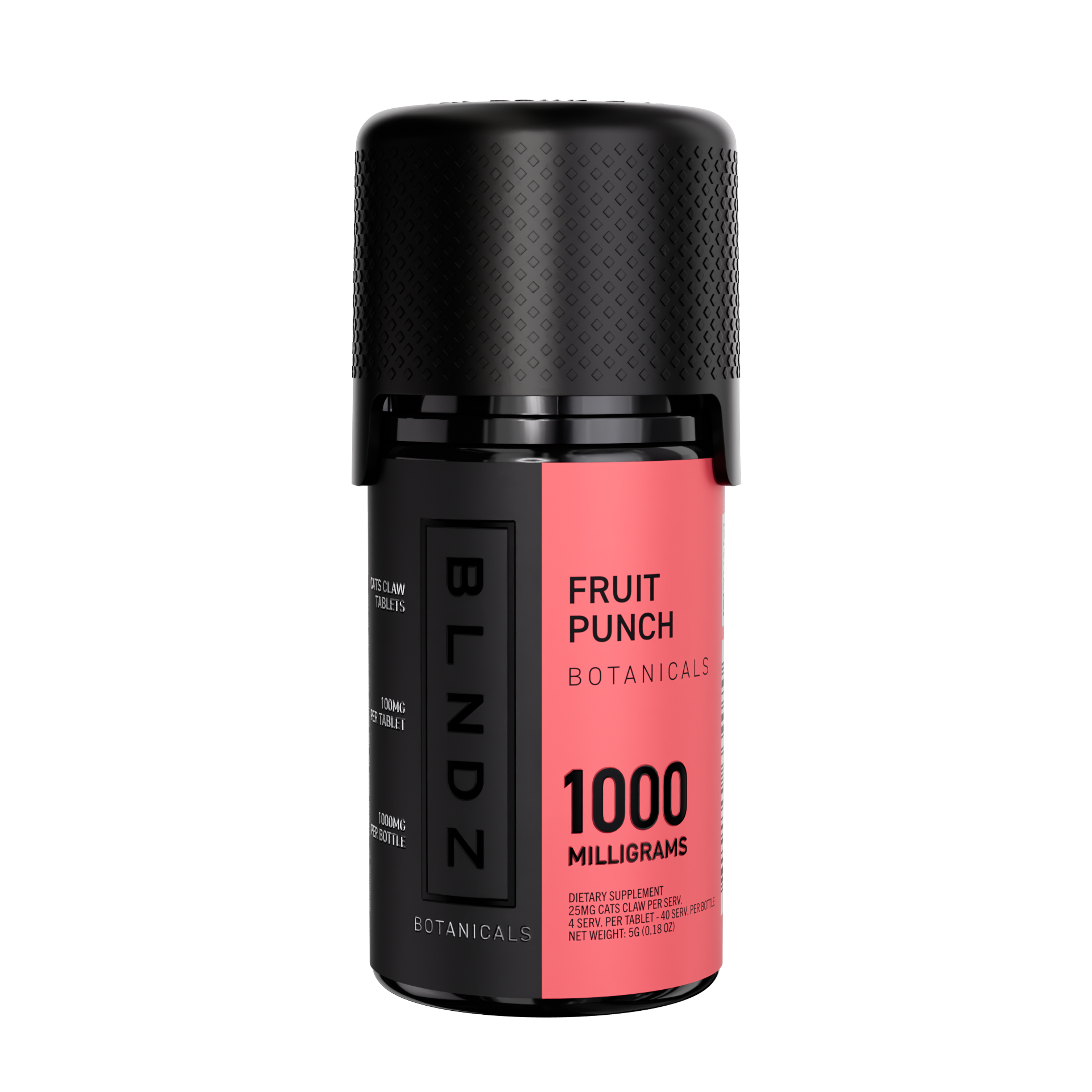 BLNDZ Botanicals 100MG Cats Claw Pill Bottle — Fruit Punch Front