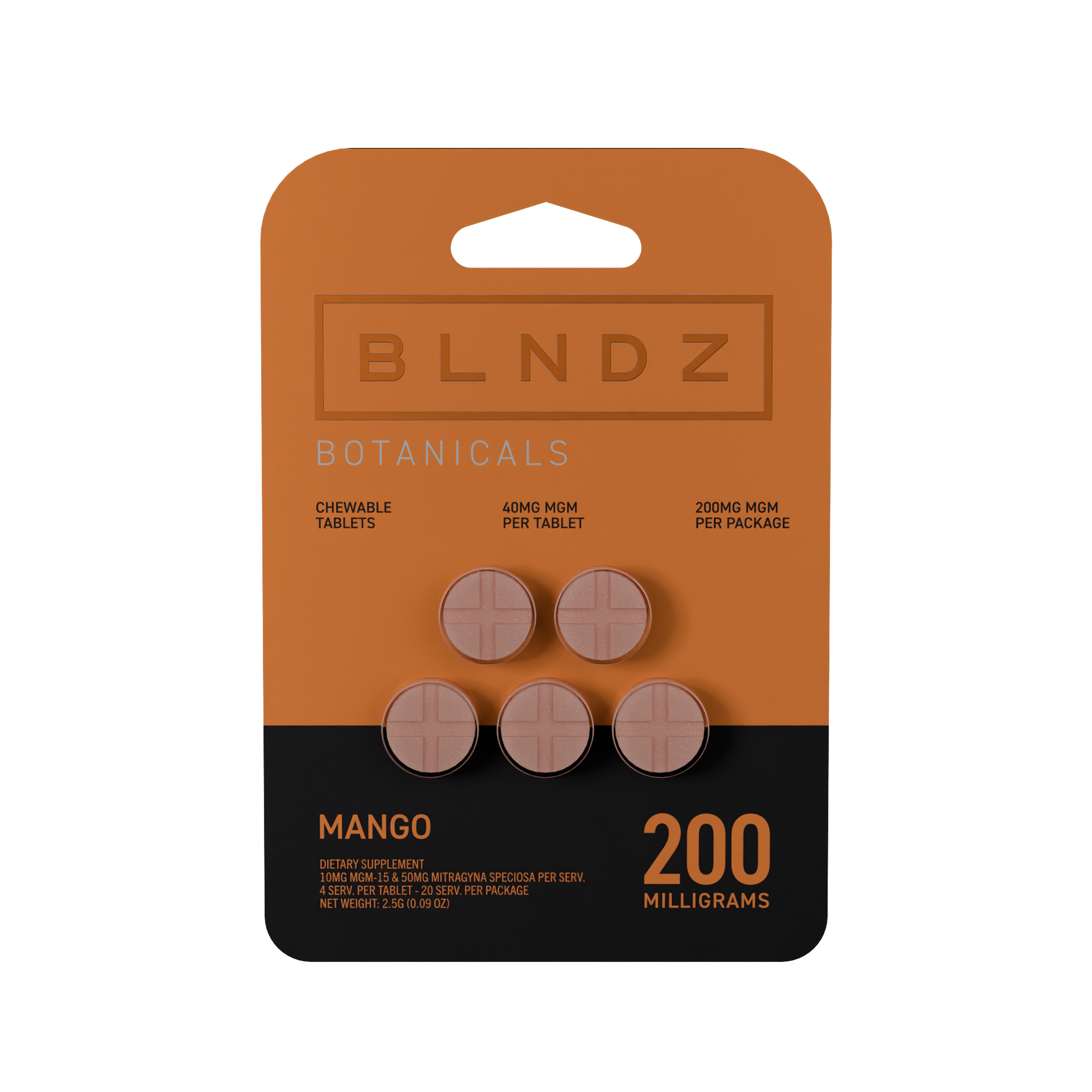 BLNDZ Botanicals 40MG MGM Blister — Mango Front