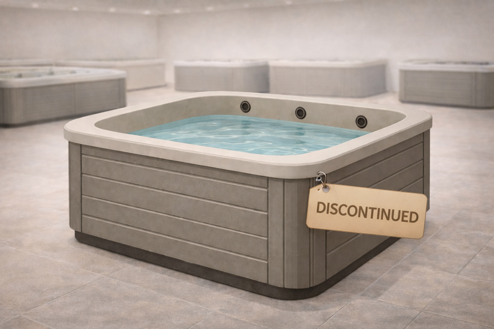 Discontinued product model on display