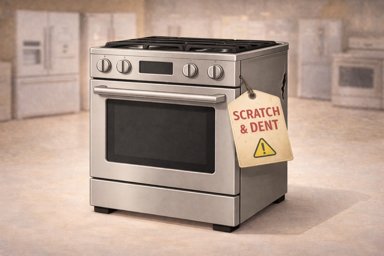 Scratch and dent appliance with minor cosmetic damage