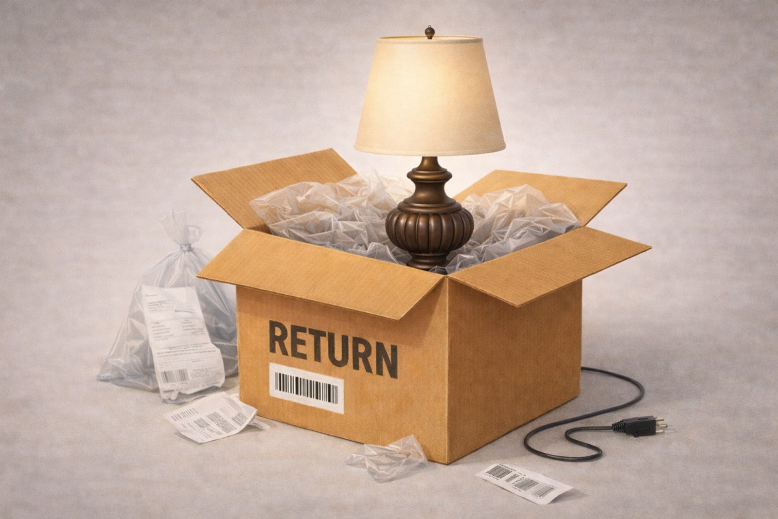 Returned product being inspected