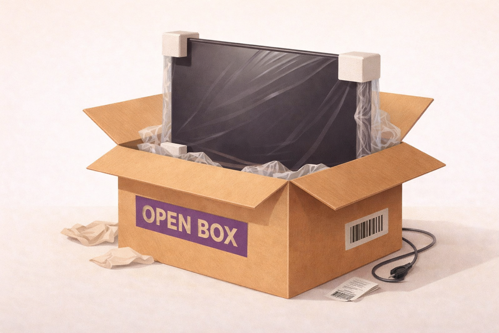Open box product with original packaging