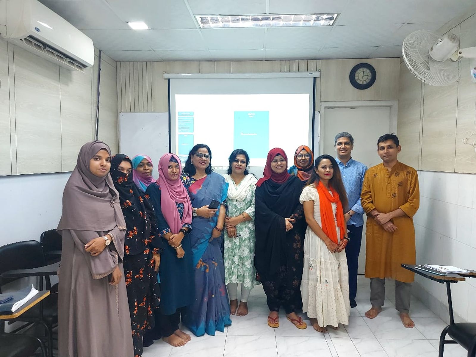 Tania Subhashita with fellow participants at a professional training session