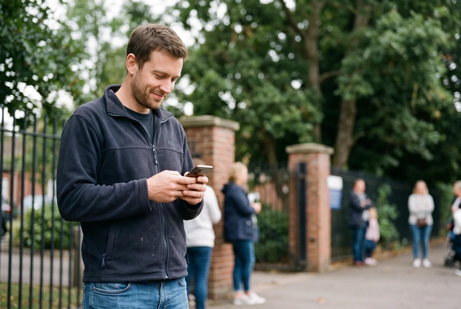 a candidate on phone