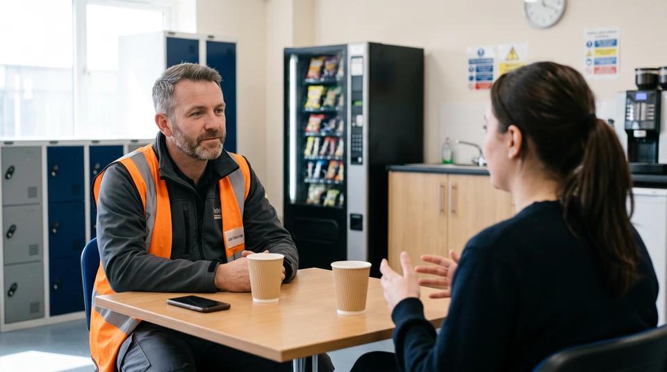 A candidate and recruiter in conversation