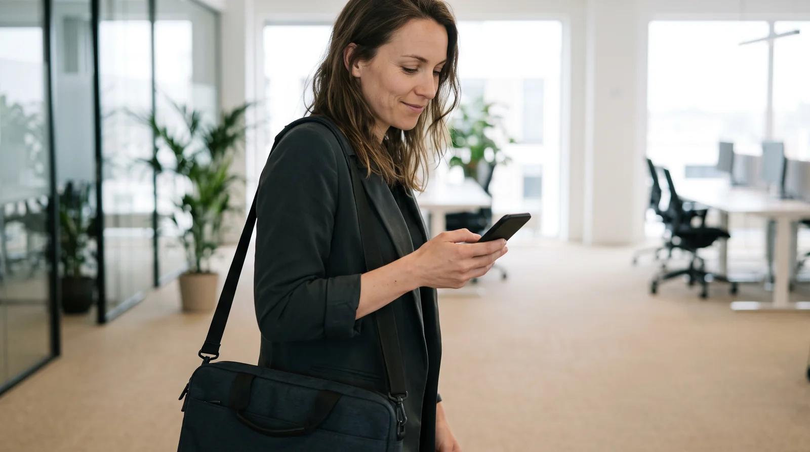 A recruiter reviewing her morning priorities
