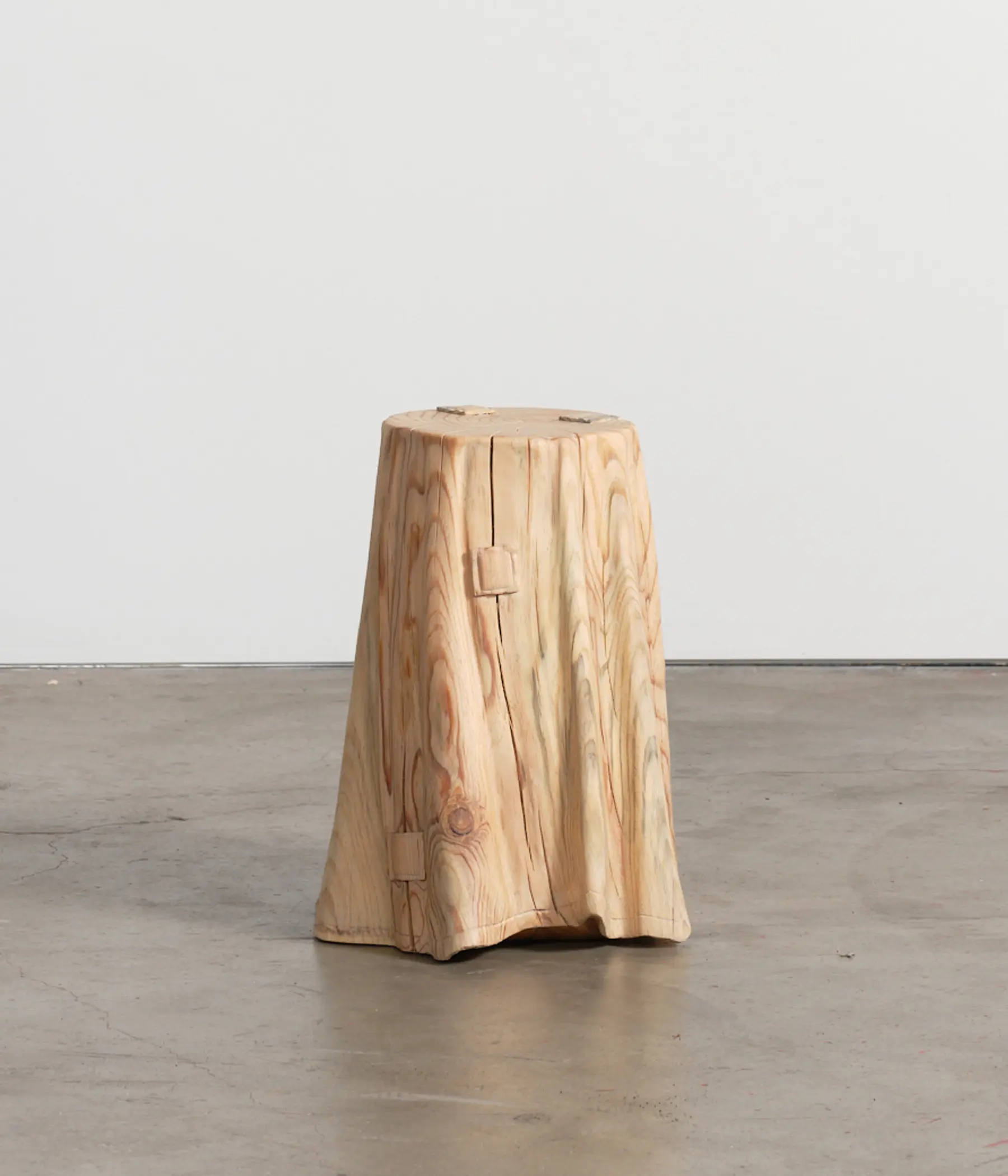 wooden stool with patches