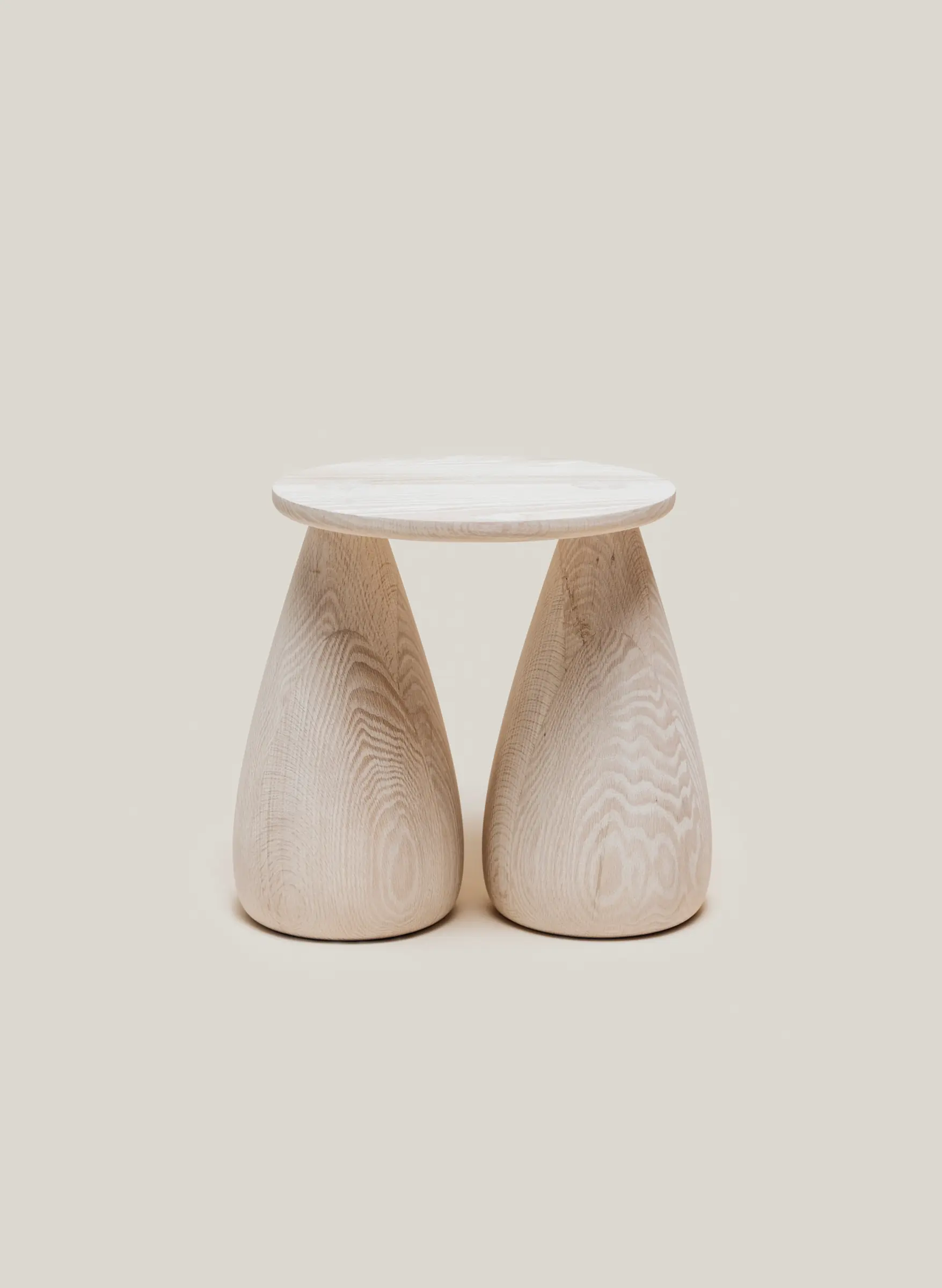 stool in bleached wood with no cushion