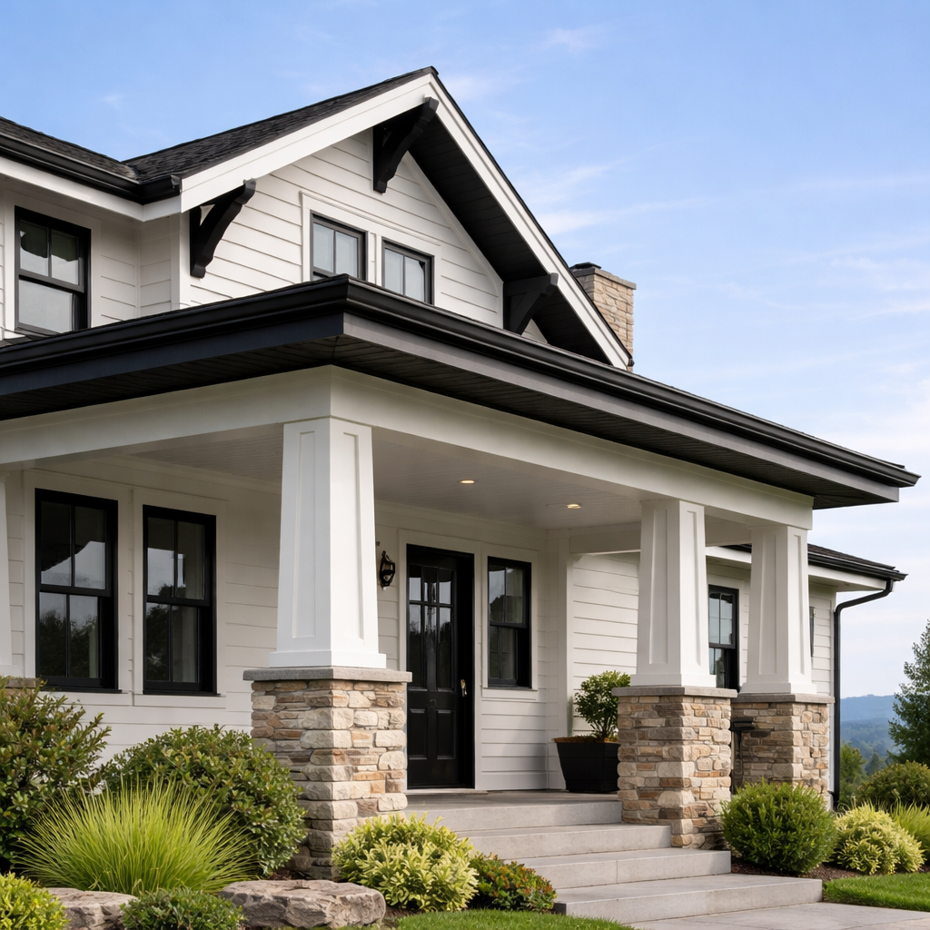 Hidden track lighting under eaves daytime invisible system