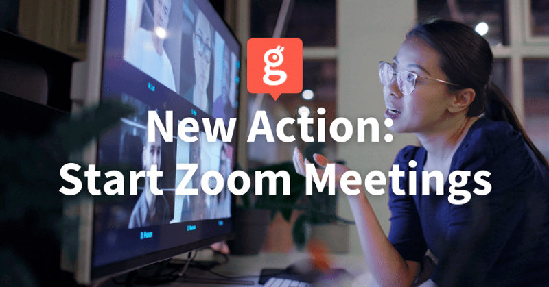 Start Zoom Meetings Instantly with Glances Actions