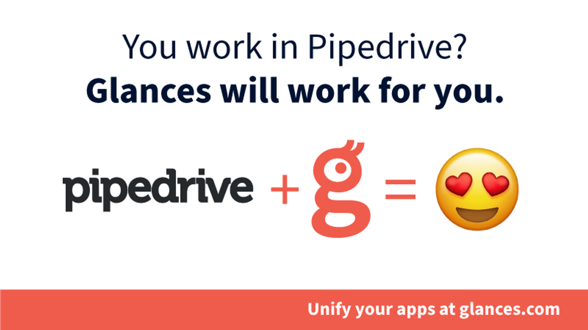 Glances connects with Pipedrive