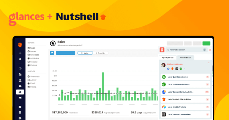 Glances with Nutshell CRM Helps You Crack into Sales Efficiency
