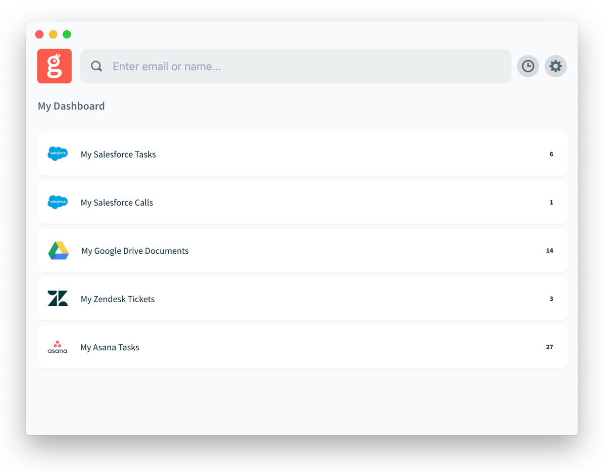 Search your Google Apps data using Glances
