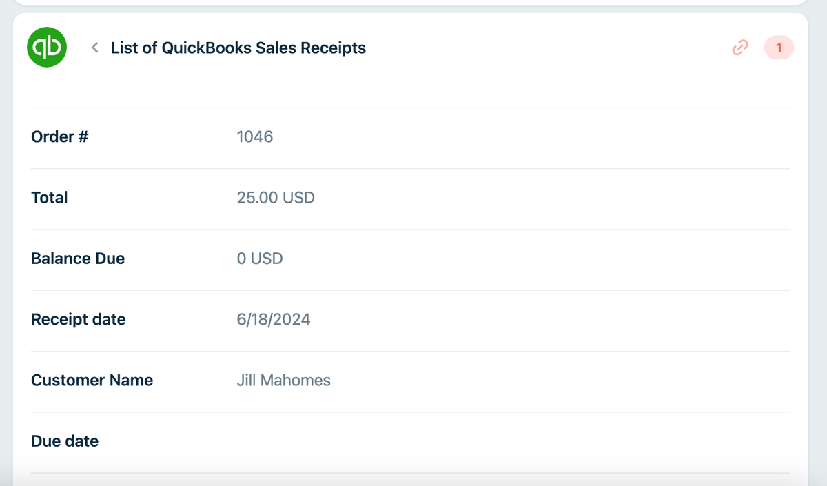 Glances introduces its new sales receipts view for QuickBooks users