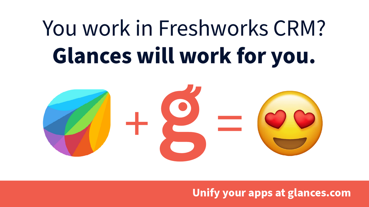 Promotional image of Glances and Freshsales working together