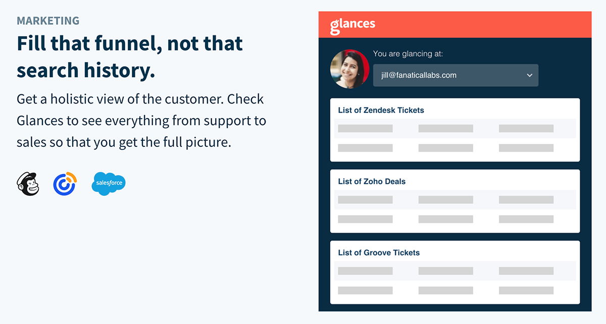 Promotional image for how Glances works for marketers