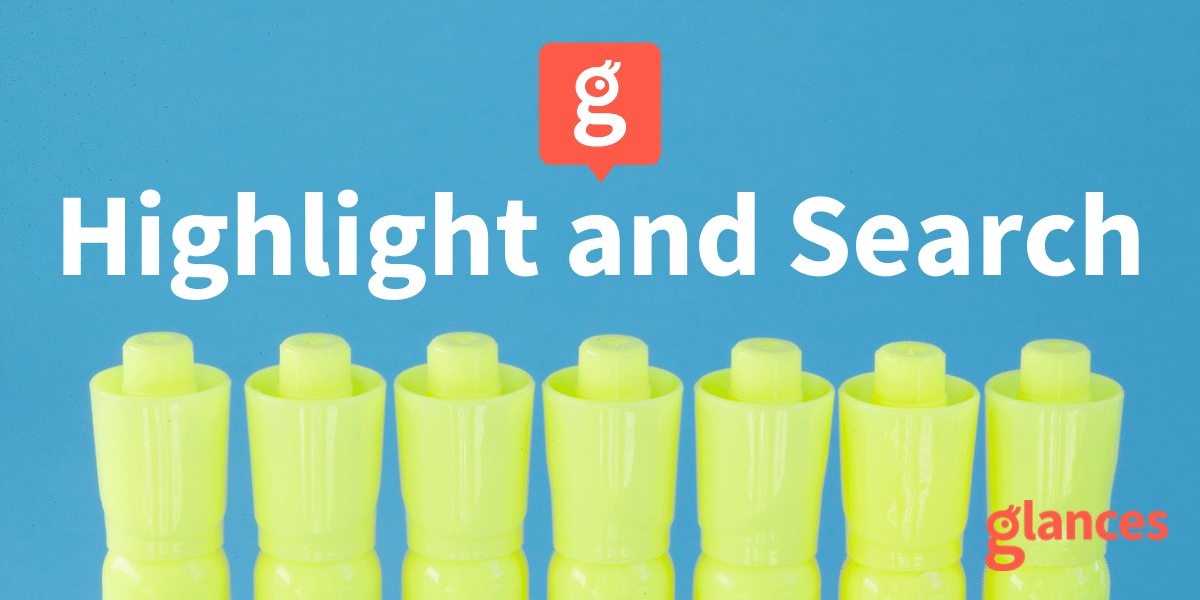 Glances Highlight and Search new feature update