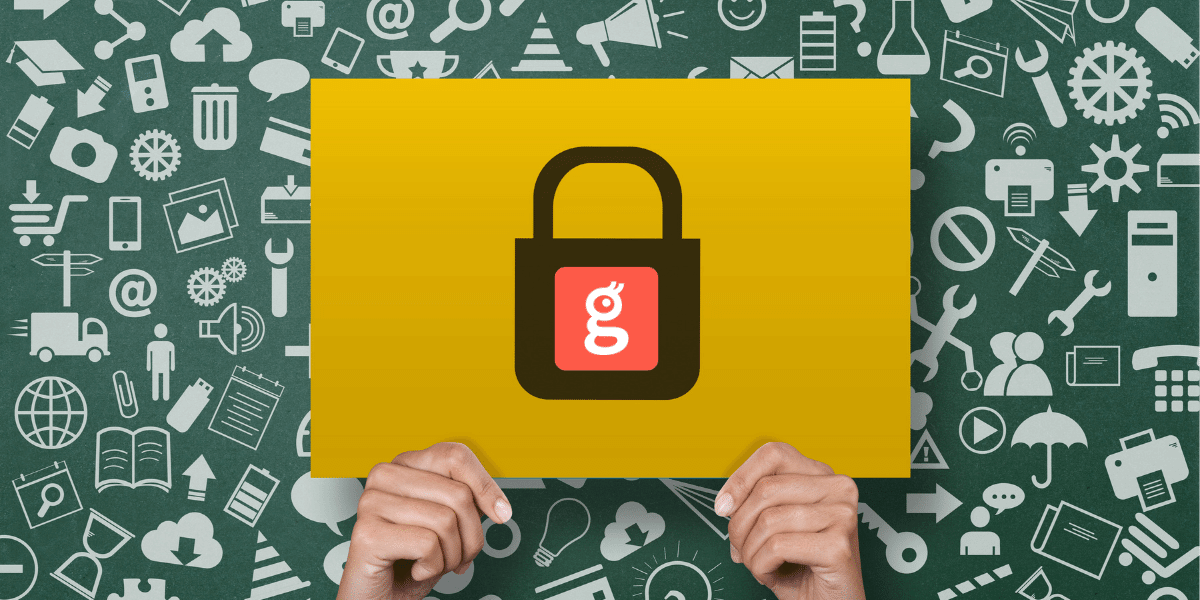 Glances promotional image of hands holding data security sign