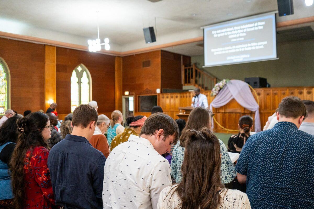 A CLA congregation gathered for service