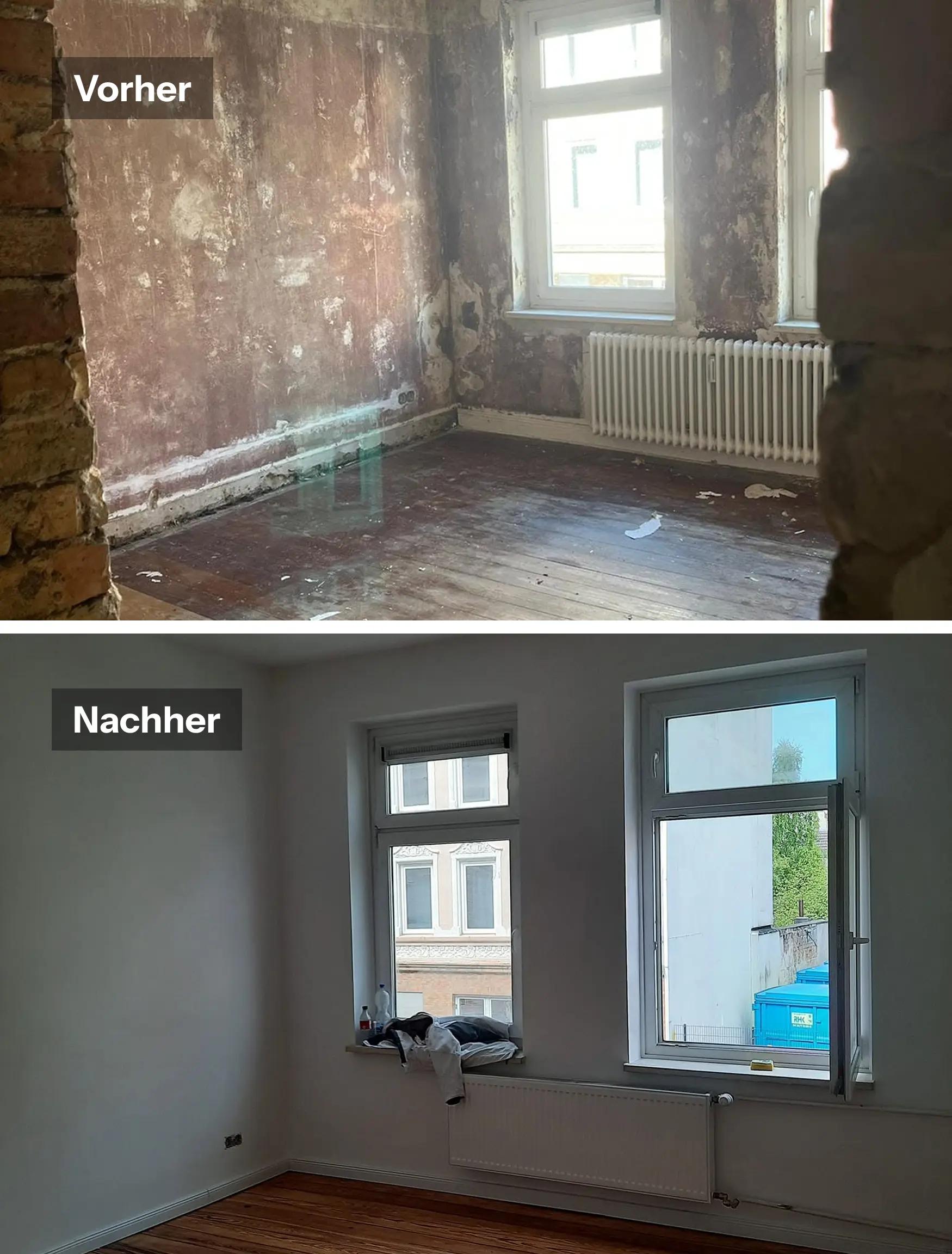 Vorher & Nachher einer Altbausanierung