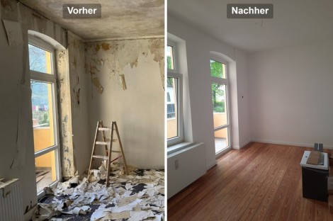 Altbausanierung vom Profi - Vorher und Nachher