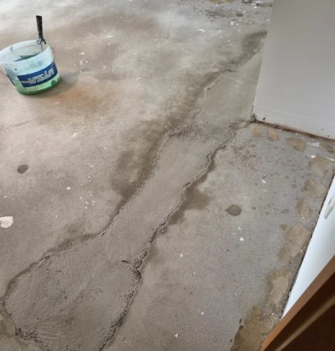 Untergrund nach dem Wasserschaden